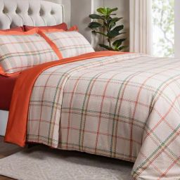 Maspar Mosaic Plaid Blue Cotton Geometric 110 TC Single Duvet Cases with 1Pillow Case-28