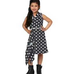 Peppermint Kids Black Printed  Dress-picture-46
