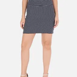 Trend Arrest Black & White Striped Skirt-picture-42