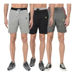 Vimal Jonney Multicolor Cotton Shorts - Pack of 3-picture-13