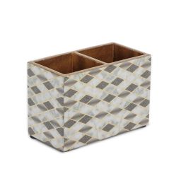 Home4U Ishana Geometric Multicolor MDF Cutlery Holder image 3