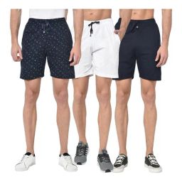 Vimal Jonney Multicolor Regular Fit Shorts - Pack of 3-image-46