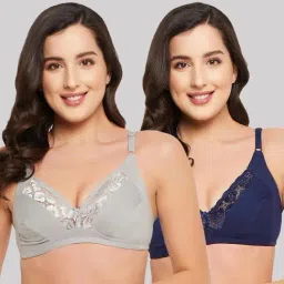 Clovia Multicolor Lace Bra (Pack of 2)-image-37