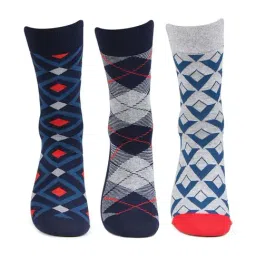 Bonjour Multicolor Cotton Striped Socks - Pack of 3-image-88