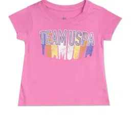 U.S. Polo Assn. Kids Pink Printed T-Shirt-picture-12