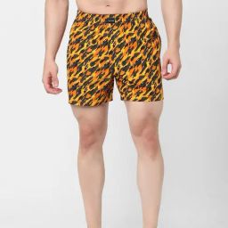 Jack & Jones Yellow & Black Cotton Regular Fit Printed Boxers-image-93