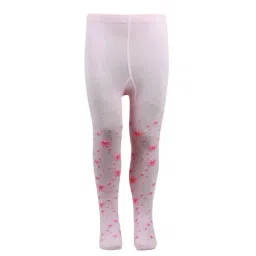 Bonjour Kids Baby Pink Printed Tights-image-79