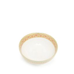 Home4U Amber Color Bordered Multicolor Porcelain Serving Bowl (1200 ml) image 3