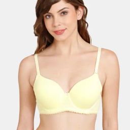Rosaline by Zivame Yellow Under Wired Padded T-Shirt Bra-image-16