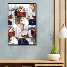 999Store Multicolor Canvas Wall Painting Panel With Fibre Frame-2