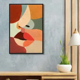 999Store Multicolor Canvas Wall Painting Panel With Fibre Frame-33
