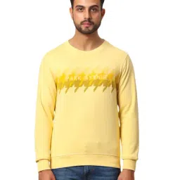 Park Avenue Yellow Slim Fit Sweatshirts-picture-11