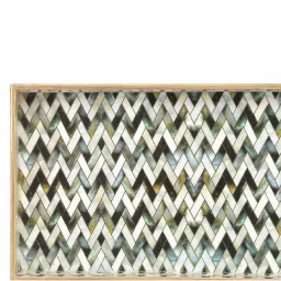 Home4U Mento Nested Chevron Multicolor MDF Tray (3 Pcs) image 3