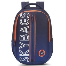 Skybags Grad 03 Navy Blue Polyester Printed Laptop Backpack - 30 Ltrs-51