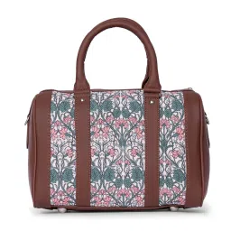 ZOUK Hooghly Nouveau Green Printed Handheld Handbag image 3