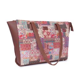 ZOUK Kutch Gamthi Multicolor Printed Tote Handbag image 3