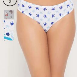 Clovia Cotton Pack of 3 Low Waist Printed Thong with Inner Elastic-image-74
