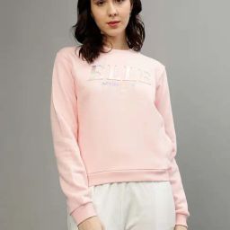 Elle Pink Plain Sweatshirt-image-2