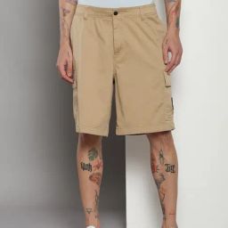 Calvin Klein Beige Cotton Relaxed Fit Cargo Shorts-picture-21