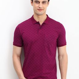 Allen Solly Men Floral Printed Polo Collar Pockets T-shirt-image-32