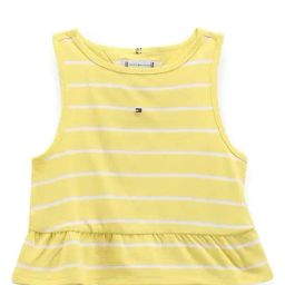 Tommy Hilfiger Girls Yellow Solid Fitted T-Shirt-20