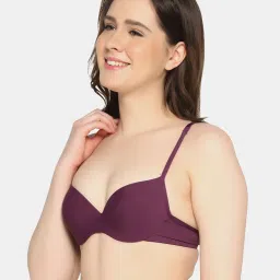Da Intimo Wine Medium Coverage Bra image 3