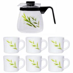 Cello Printed White Opalware 7 Tea Set-21
