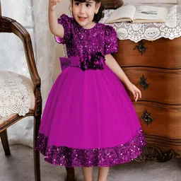 Texaso Premium Girls Polyester Dresses-picture-26