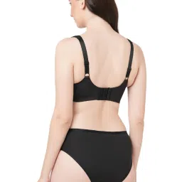 SOIE Women's Full Coverage Minimiser Non-Padded Non-Wired Bra with High Waist Matching Panty image 2