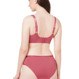 Soie Red Non-Padded Non-Wired Full Coverage Bra & Panty Set image 2