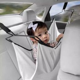 Allextreme Car Cradle Hammock White Color with Adjustable Belt Hangers and Carry Bag for 0 to 3 Year Baby, EX-CHC01-image-87