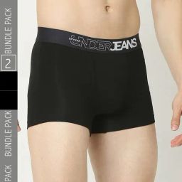 UnderJeans by Spykar Super Premium Black Trunks - Pack of 2-picture-45