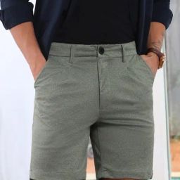 Campus Sutra Green Regular Fit Self Pattern Shorts-image-49
