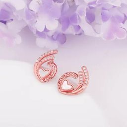 GIVA 925 Sterling Silver Rose Gold Tender Affection Earringss For Women-image-48