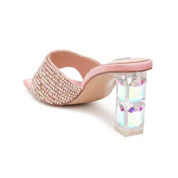 Sherrif Shoes Open Toe Embellished Block Heels image 3