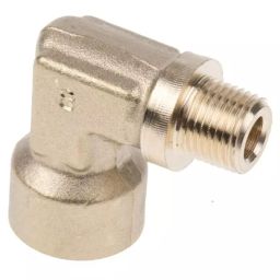 Legris Brass Pipe Fitting 90° Threaded Elbow Male R 1/8 inch to Female G 1/8in, 0144 10 10 (Pack of 5 Pcs)-picture-1