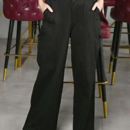 Odette Black Plain Trousers-image-33