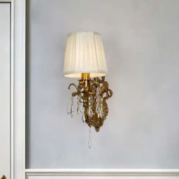 FOS LIGHTING Gold Aluminium Traditional Single Cast Antique Wall Light-image-98