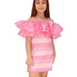 Cutecumber Girls Pink Regular Fit Dress-image-75
