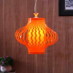Aesthetic Home Solutions Orange Solid Paper Lantern Hanging Light-image-53