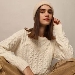Only Cream Self Design Pullover-picture-23