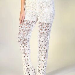 Showoff White Regular Fit Trousers-image-30