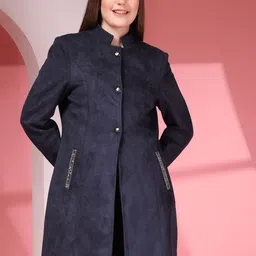 Juelle Mock Collared Over Coat-image-70