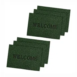 Aura 6-Pcs Green Textured Anti-Skid Doormats-4