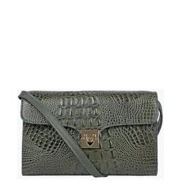 Hidesign Green Textured Medium Sling Handbag image 1