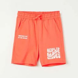 Fame Forever by Lifestyle Kids Coral Cotton Printed Shorts-image-41