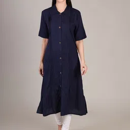 DELIS Shirt Collar A-Line Kurta-image-33