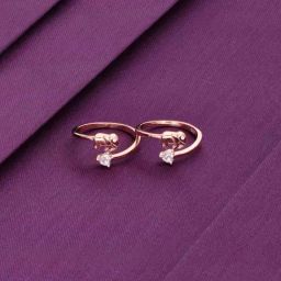 Kai Jewel Sterling Silver Rose Gold Elephant Solitaire Toe Ring-image-22