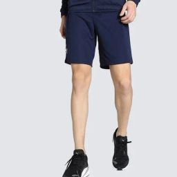 Puma Teamsport Navy-Fast Yellow Regular Fit Striped Sports Short-image-24