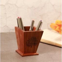 Unravel India Brown Tree Of Life Sheesham Wood Pen Holder-18